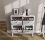 Hanah Home Armario para Zapatos Madera y Blanco